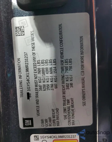 2021 Cadillac Escalade Premium Luxury z USA, uszkodzony, nr VIN 1GYS4CKL9MR231237